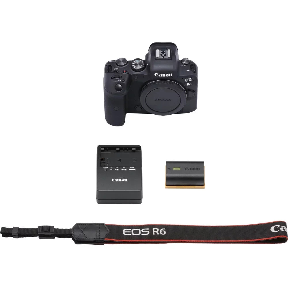 Canon EOSize R6 Mirrorless Digital Camera (Body Only) + EXT BATT + 128GB Bundle