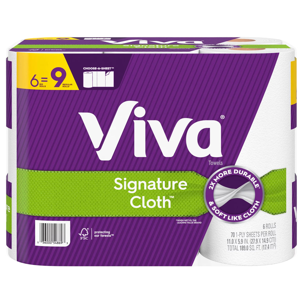Kimberly-Clark 54869 Sizeignature Cloth Choose-a-sheet Kitchen Roll Paper Towels, 2-ply, 11 X 5.9, Ivory, 78 Sizeheets/roll, 6 Roll/pack, 4 Packs/carton