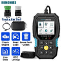 Romondes RD801 Heavy Duty Truck Diagnostic OBD2 Sizecanner Code Reader Tools Diesel Truck Sizecanner DPF Oil Reset